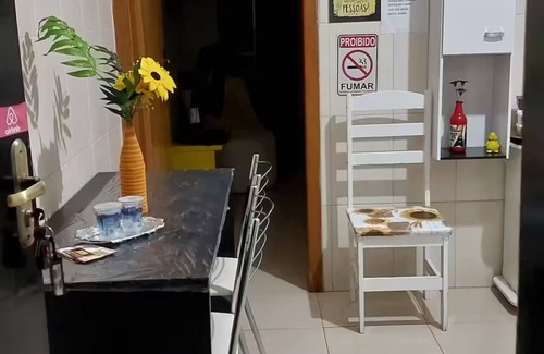 Maringa Appartement | Ap02 Girassol double and single bed One bedroom.