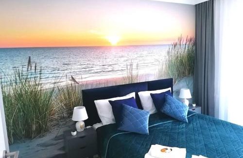 Trzesacz Appartement | Apartament Bella Baltic tuż przy plaży widok morze