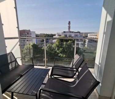 Dzielnica Uzdrowiskowa Appartement | Apartament prywatny salon z aneksem kuchennym, sypialnią w hotelu DIVA