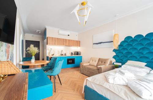 Dzielnica Uzdrowiskowa Appartement | Apartament Turkusowa Przystań z klimatyzacją - Solny Resort A102