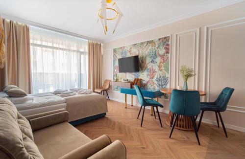 Dzielnica Uzdrowiskowa Appartement | Apartament Turkusowa Przystań z klimatyzacją - Solny Resort A102