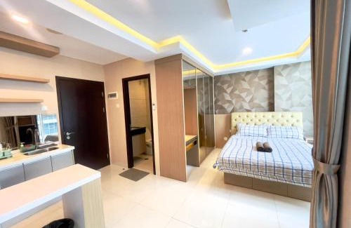 Tangerang Appartement | apartemen brooklyn alsut Studio bergaya modern,pusatkota,cozy,pool,gym,wifi