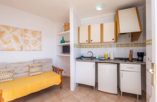 Cala Figuera Appartement | Appartement 'Can Salas 1 Dormitorio 204' avec vue sur les montagnes, Wi-Fi et climatisation.