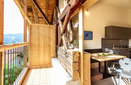 Fie allo Sciliar Appartement | Appartement "Daimlhof Ferienwohnung Lärchenzweig" avec vue sur la montagne, jardin, balcon et Wi-Fi