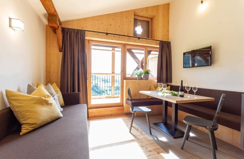 Fie allo Sciliar Appartement | Appartement "Daimlhof Ferienwohnung Lärchenzweig" avec vue sur la montagne, jardin, balcon et Wi-Fi