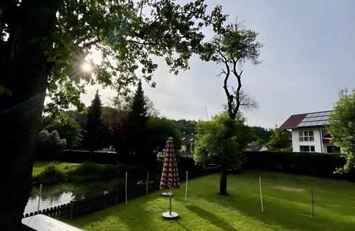 Hayingen Appartement | Apartment 'Wohnung 1' with Private Terrace, Shared Garden and Wi-Fi