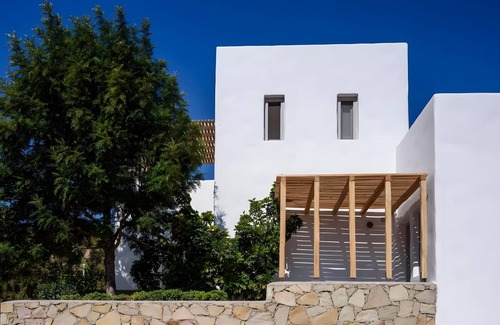 Psathi Maison | Appartement 'Katoikia No2 Ground Floor 45 Square' avec vue sur les montagnes, Wi-Fi et climatisation