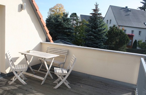 Prohlis Appartement | Appartement 'Ferienwohnung Windmühlensiedlung' avec terrasse privée, balcon et Wi-Fi