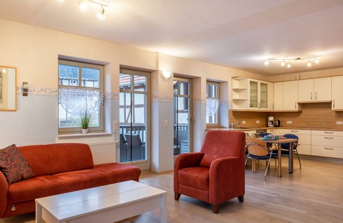 Netze Appartement | Appartement 'Ferienwohnung Hof Schäfer' avec balcon et Wi-Fi