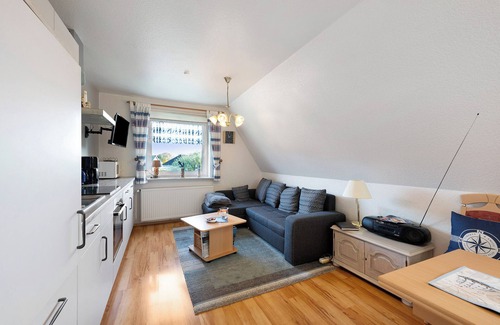 Suederhafen Appartement | Appartement 'Haus Sünnschien' avec terrasse partagée, jardin partagé et Wi-Fi