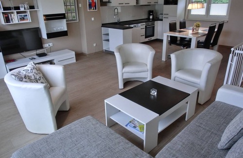 Gelbensande Appartement | Apartment KWF 2b OG - 3-room apartment with 2 bedrooms for 6 people with WLAN