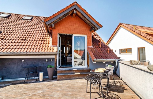 Harztor Appartement | Apartment 'Männerleben' with Private Terrace and Wi-Fi