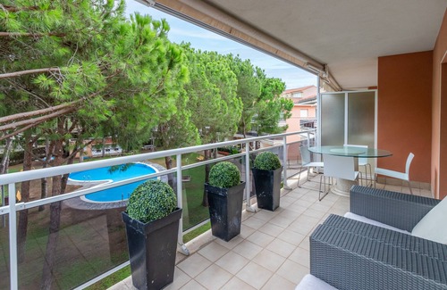 Platja d'Aro Appartement | Appartement 'Mar D'aro' avec piscine partagée, Wi-Fi et climatisation