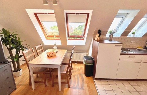 Wurzen Appartement | Appartement-Moderne-Salle de bain privée séparée-Vue ville-Am Jacobsweg Wohnu...