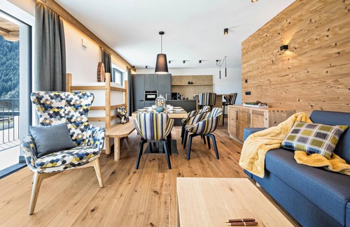 Valles Appartement | Appartement "Mulin Rudl" près de la station de ski avec vue sur les montagnes, sauna et balcon