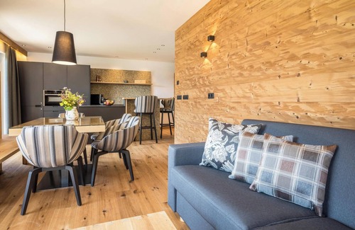 Valles Appartement | Appartement "Mulin Tondl" à proximité du domaine skiable avec vue montagne, sauna et balcon