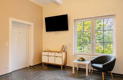 Muncheberg Appartement | Appartement 'Ferienwohnung Müncheberg 1' avec terrasse privée, jardin partagé et Wi-Fi