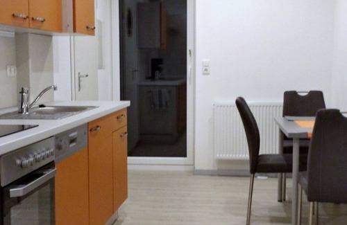 St Lorenz Appartement | Appartement Niemann 3 - grande cuisine avec terrasse