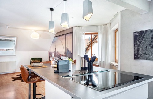 Bad Wurzach Appartement | Apartment 'Penthouse Müller' with Balcony and Wi-Fi