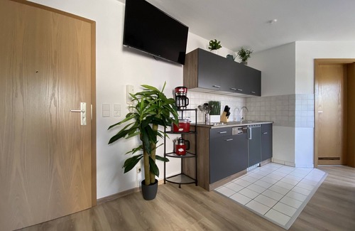 Wurzen Appartement | Appartement-Salle de bain privée séparée-Vue ville-Am Jacobsweg Wohnung 1
