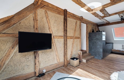 Niederlehen Appartement | Appartement "Scheunenglück" avec jardin partagé, balcon et Wi-Fi