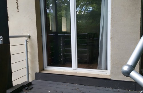 Adlershof Appartement | Chambre "Wendenheide" avec terrasse privée, jardin privé et Wi-Fi