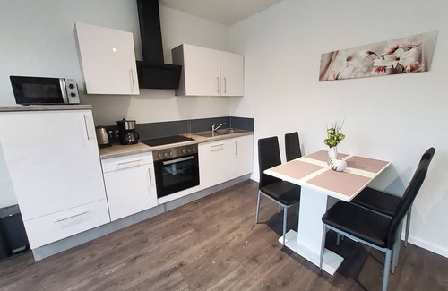 Veldhausen Appartement | Appartement "Wohnung 1" avec terrasse partagée et Wi-Fi