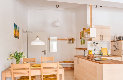 Schwerin Appartement | Appartement jaune - vacances à la ferme bio