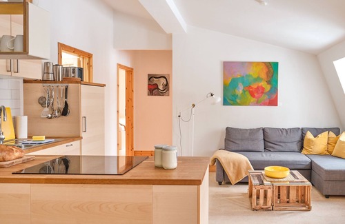 Schwerin Appartement | Appartement jaune - vacances à la ferme bio