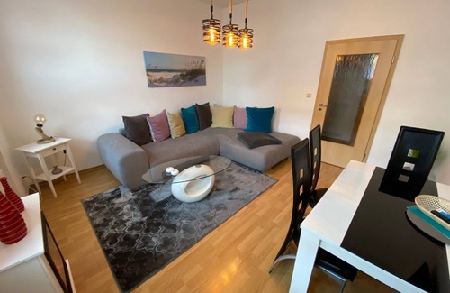 Mitte Appartement | Apartment Zur Schleuse with fireplace, garden, family-friendly.