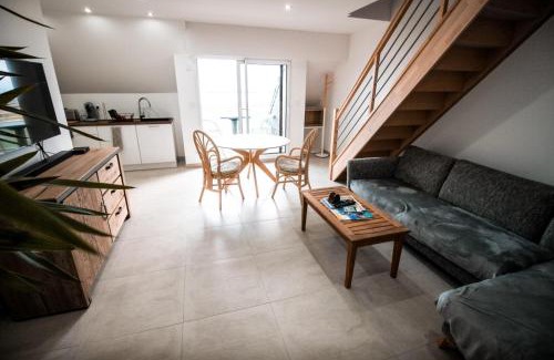 Saint-Guenole Appartement | APPART-DUPLEX VUE MER PANORAMIQUE BALCON & PISCINE proche commerce