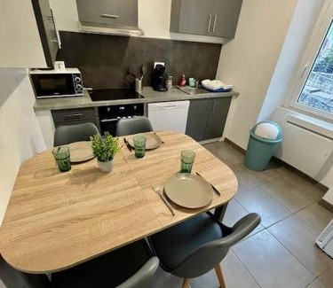 Bellegarde-sur-Valserine Appartement | Appartement le Rhôn'ain - Vue Rhône - Lit Queen size