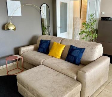 Neudorf Ouest Appartement | Appartement climatisé 3 étoiles T3 chic à Strasbourg avec billard et terrasse