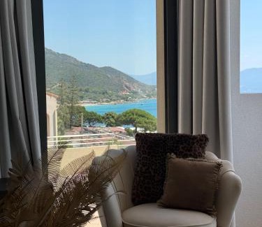 Ajaccio Appartement | Appartement de luxe type 4 Eden Suite Sanguinaires vue mer avec piscine chauffée résidence Ajaccio