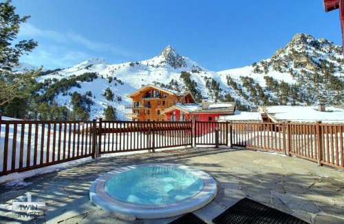 Arc-1950 Appartement | ARC 1950 - Appartement 10 personnes Duplex Cheminée - ski aux pieds - Sauna, Hammam, Jacuzzi, Piscine