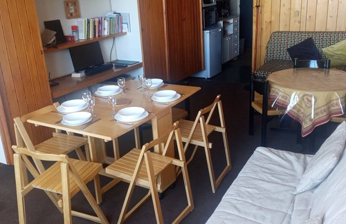Arc-1600 Appartement | Grand studio terrasse, vue exceptionnelle, exposé SO, skis aux pieds!