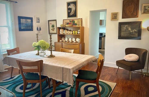 German Village Maison | Art filled German Village House. Double lot fenced in yard with 2 car garage