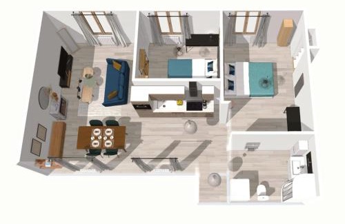 Montlucon Appartement | ArtSmalt *Idéal Pro * Proche commerces * 2 chambres * Tout confort