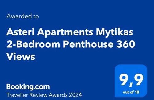 Mytikas Appartement | Asteri Apartments Mytikas 2-Bedroom Penthouse 360 Views