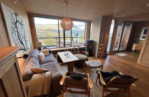 Atra Appartement | Astonishing Mountain Lodge at the top of Gaustablikk, 25m2 west facing terrace, 3 bedrooms