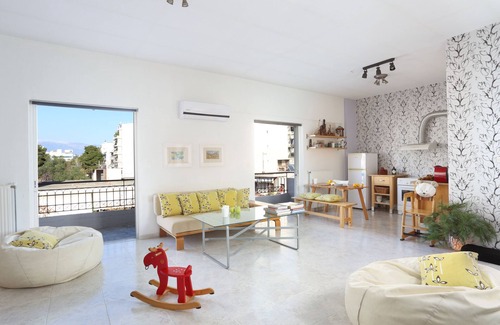 Athens Appartement | Athènes privé 100 m² tout nouvel appartement familial et pour enfants près du métro