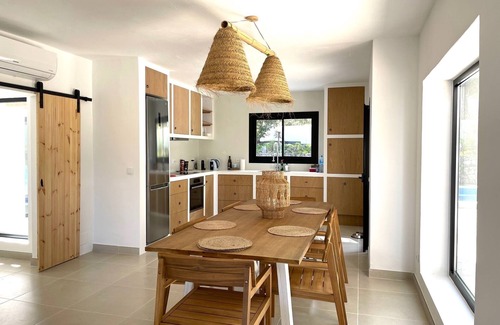 Cala Comte Villa | Finca freshly and totally renovated with pool and distant sea view, LT renting