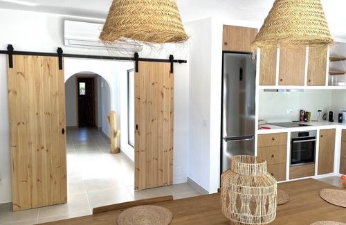 Cala Comte Villa | Finca freshly and totally renovated with pool and distant sea view, LT renting