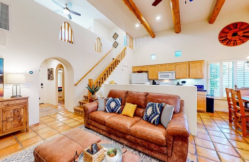 Rancho Villas Maison | Attractive home with private pool, spa, patio, AC, & W/D - near attractions