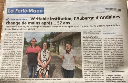 La Barbere Hôtel | Auberge d'Andaines