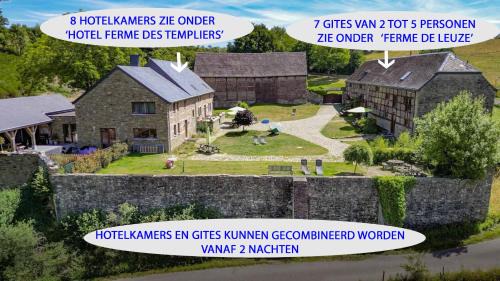 Somme-Leuze Lit Et Petit-Déjeuner | B&B Ferme de Leuze Rustieke Gîtes nabij Durbuy, eigen laadpalen