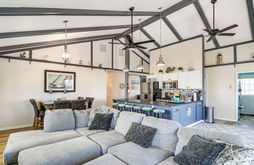 Forked River Maison | Bayfront Home w/ Boat Dock & Deck in Forked River