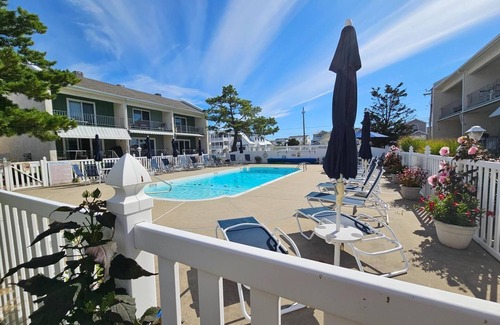 Ship Bottom Maison | Beach block 2 bed/2.1 bath TownHome with heated pool.