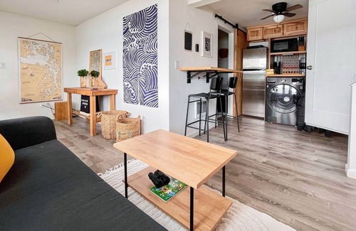 Vashon Island Maison | Beach view getaway with deck, gas grill, firepit and W/D