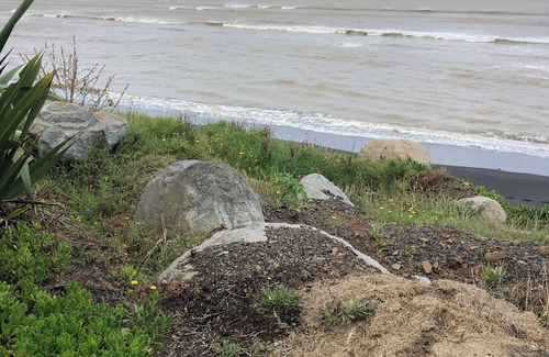 Mokau Cottage | BEACHFRONT MOKAU. nFishing, Whitebaiting, Beach walks, Classic NZ Bach.